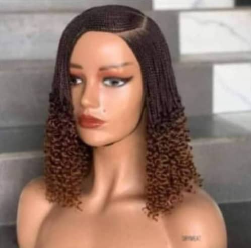C curve braided wig