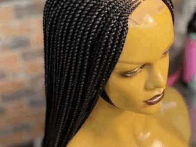 Closure braided wig