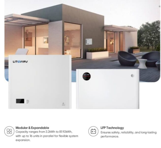 LH-HSE-W - 51.2volts wall mounted inverter battery