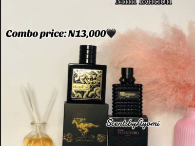 A 13k masculine combo perfume for my men available as seen for sale in Lagos with immediate pickup/delivery nationwide 🚚